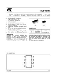 Datasheet HCF4020BM1 производства STMicroelectronics